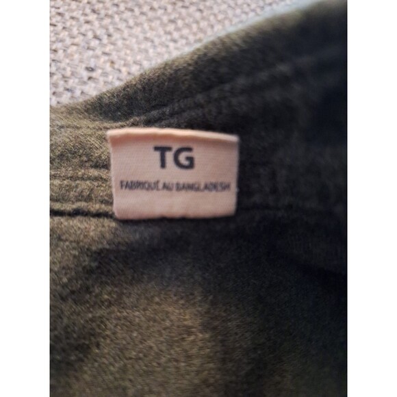 Red Head Shirt Men's XLarge Green Heavy Cotton Long Sleeve Button - Picture 6 of 11